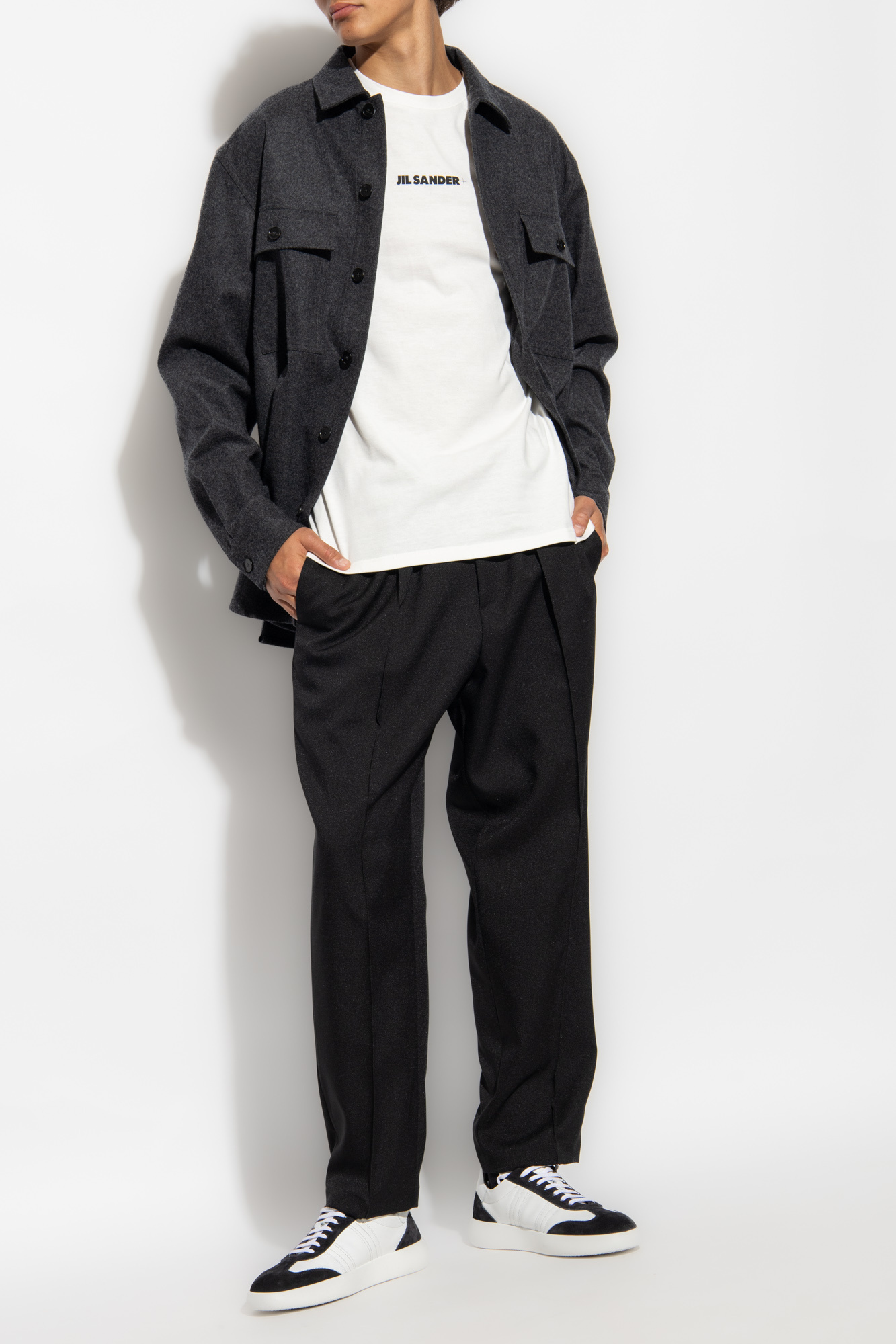 JIL SANDER ロコフリントホトムス J40SG0105J20011 104 Logo Jacket Man | Jil Sander Official Online Store